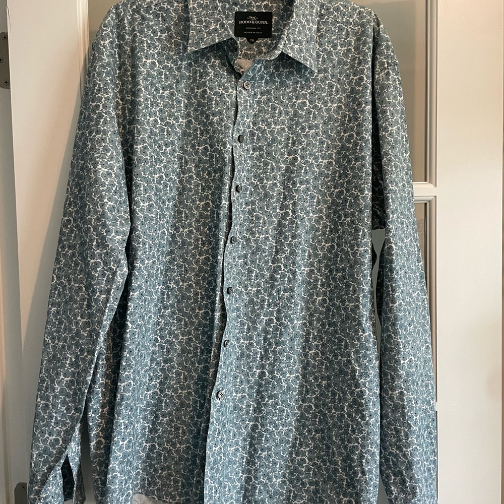 Rodd & Gunn Blue and White Floral Casual Shirt